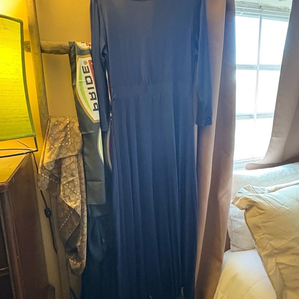 Chic Navy Long Sleeve Dress